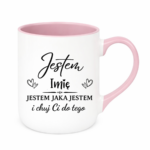 Kubek z dowolnym imieniem "Jestem jaka jestem"