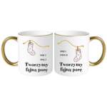 Zestaw kubków z imieniem "Tworzymy fajną parę"