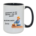 Kubek z dowolnym imieniem "Budowlaniec"
