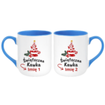 Kubek z dowolnymi imionami "Świąteczna kawka"