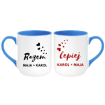 Zestaw kubków z imieniem "Razem lepiej"