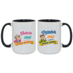 Zestaw kubków z imieniem "Babcia, dziadek"