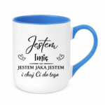 Kubek z dowolnym imieniem "Jestem jaka jestem"