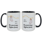 Zestaw kubków z imieniem "Tworzymy fajną parę"