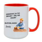 Kubek z dowolnym imieniem "Budowlaniec"