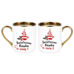 Kubek z dowolnymi imionami "Świąteczna kawka"