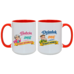 Zestaw kubków z imieniem "Babcia, dziadek"