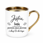 Kubek z dowolnym imieniem "Jestem jaka jestem"