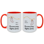 Zestaw kubków z imieniem "Tworzymy fajną parę"