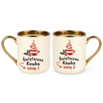 Kubek z dowolnymi imionami "Świąteczna kawka"