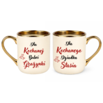 Zestaw kubków z imieniem "Dla kochanej babci, dziadka"