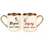 Zestaw kubków z imieniem "Razem lepiej"