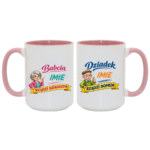 Zestaw kubków z imieniem "Babcia, dziadek"