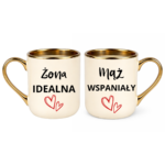 Zestaw kubków "Żona idealna, mąż wspaniały"