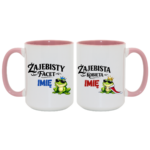 Zestaw kubków z imieniem "Żajebisty facet, żajebista kobieta"