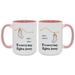 Zestaw kubków z imieniem "Tworzymy fajną parę"