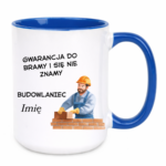 Kubek z dowolnym imieniem "Budowlaniec"