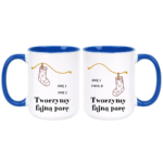 Zestaw kubków z imieniem "Tworzymy fajną parę"