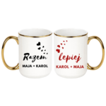 Zestaw kubków z imieniem "Razem lepiej"