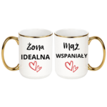 Zestaw kubków "Żona idealna, mąż wspaniały"