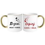 Zestaw kubków z imieniem "Razem lepiej"