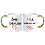 Zestaw kubków "Żona idealna, mąż wspaniały"
