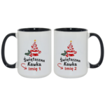 Kubek z dowolnymi imionami "Świąteczna kawka"