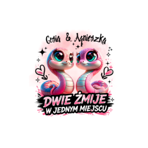 Kubek z dowolnymi imionami "Dwie żmije w jednym miejscu"