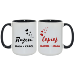 Zestaw kubków z imieniem "Razem lepiej"