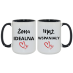 Zestaw kubków "Żona idealna, mąż wspaniały"