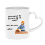 Kubek z dowolnym imieniem "Budowlaniec"