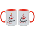 Kubek z dowolnymi imionami "Świąteczna kawka"