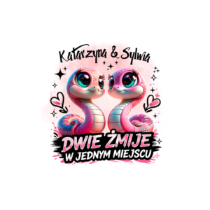 Kubek z dowolnymi imionami "Dwie żmije w jednym miejscu"