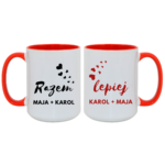 Zestaw kubków z imieniem "Razem lepiej"