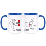 Zestaw kubków z imieniem "Magnes"