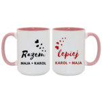 Zestaw kubków z imieniem "Razem lepiej"