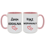 Zestaw kubków "Żona idealna, mąż wspaniały"