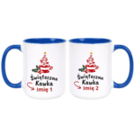 Kubek z dowolnymi imionami "Świąteczna kawka"