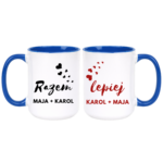 Zestaw kubków z imieniem "Razem lepiej"