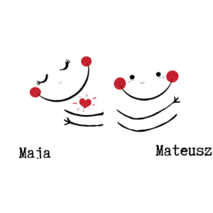 Zestaw kubków z imieniem "Buźki"