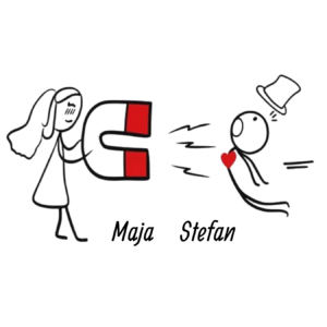 Zestaw kubków z imieniem "Magnes"