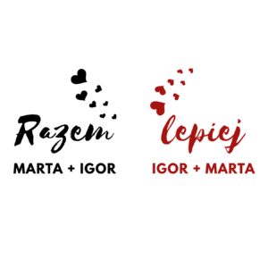 Zestaw kubków z imieniem "Razem lepiej"