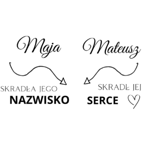 Zestaw kubków z imieniem "Skradł"