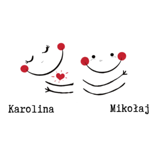 Zestaw kubków z imieniem "Buźki"