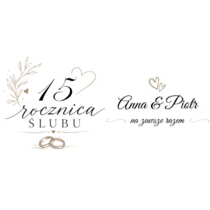 Zestaw kubków z imieniem "Rocznica ślubu"