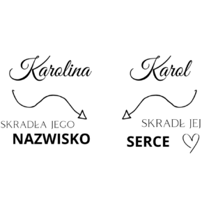 Zestaw kubków z imieniem "Skradł"