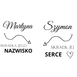 Zestaw kubków z imieniem "Skradł"