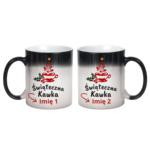 Kubek z dowolnymi imionami "Świąteczna kawka"