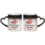 Kubek z dowolnymi imionami "Świąteczna kawka"