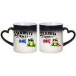 Zestaw kubków z imieniem "Żajebisty facet, żajebista kobieta"